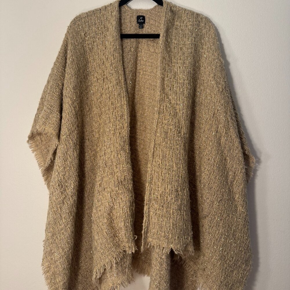 Echo Cream Shrug with Sparkles